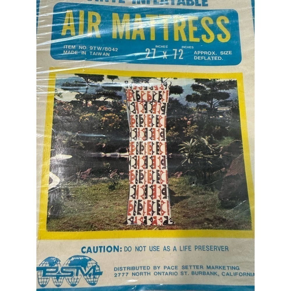 VINTAGE vinyl inflatable air mattress pool float